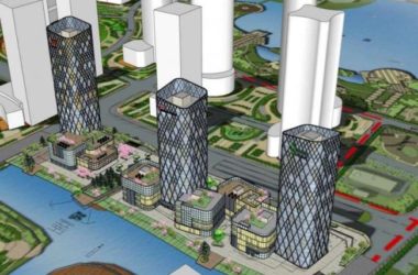 Sketchup综合体模型|高层办公楼，底层商业，酒店，综合体，现代风格-BIM建筑网