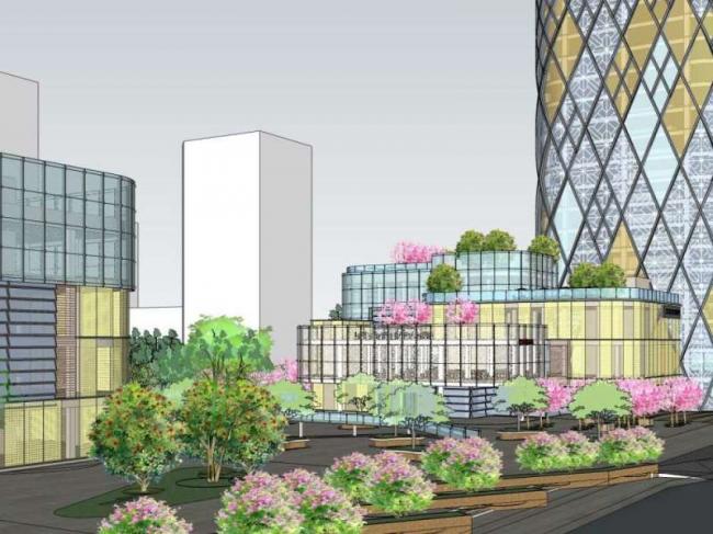 Sketchup综合体模型|高层办公楼，底层商业，酒店，综合体，现代风格