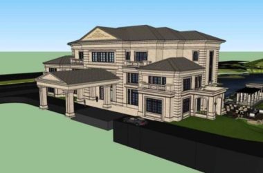 Sketchup住宅模型|多层售楼处，住宅，法式古典风格-BIM建筑网