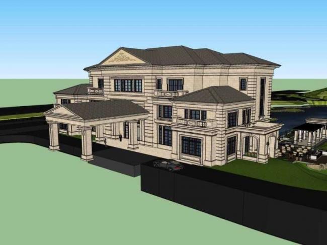 Sketchup住宅模型|多层售楼处，住宅，法式古典风格