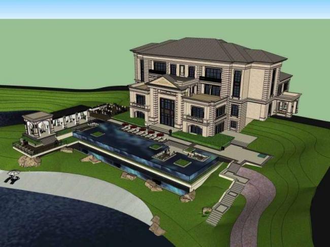 Sketchup住宅模型|多层售楼处，住宅，法式古典风格
