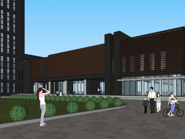 Sketchup办公模型|高层电子电器产业园科研楼，办公楼，现代风格