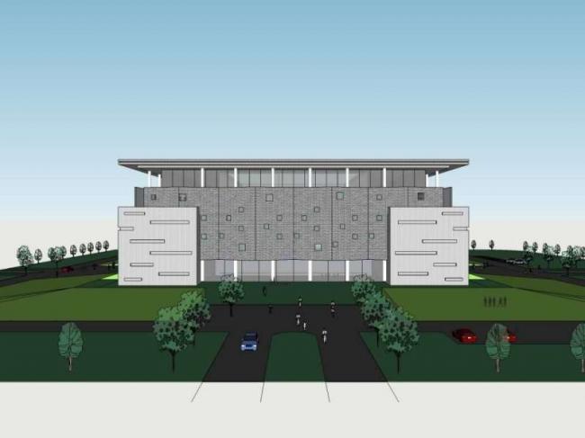 Sketchup学校模型|多层学校教学楼，校园教育建筑，现代风格