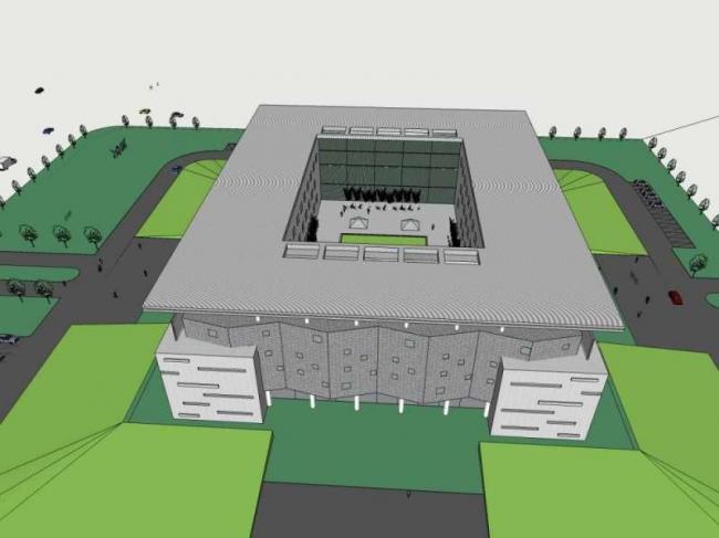 Sketchup学校模型|多层学校教学楼，校园教育建筑，现代风格