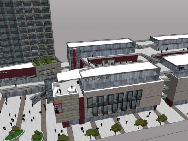 Sketchup综合体模型|多高层综合体，商业街，购物中心，住宅，办公，现代风格