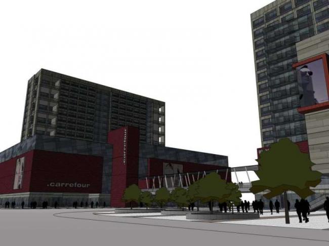 Sketchup综合体模型|多高层综合体，商业街，购物中心，住宅，办公，现代风格