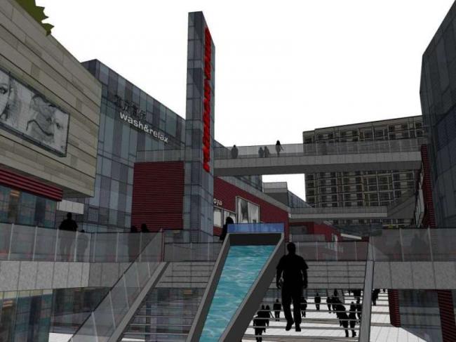 Sketchup综合体模型|多高层综合体，商业街，购物中心，住宅，办公，现代风格