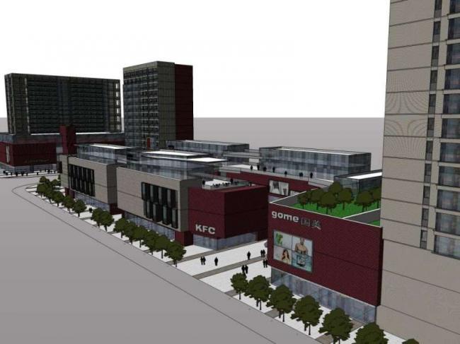 Sketchup综合体模型|多高层综合体，商业街，购物中心，住宅，办公，现代风格