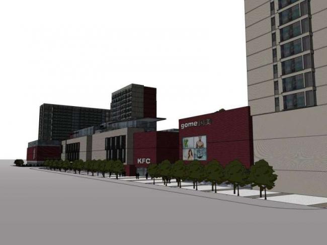 Sketchup综合体模型|多高层综合体，商业街，购物中心，住宅，办公，现代风格