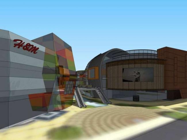 Sketchup商业模型|多层商业中心，现代风格