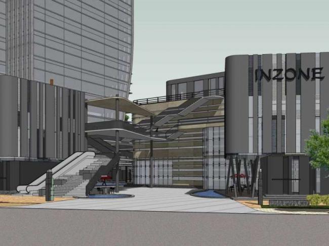 Sketchup综合体模型|多高层综合体，办公楼 ，商业，现代风格