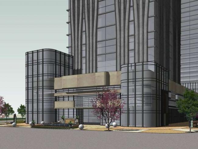 Sketchup综合体模型|多高层综合体，办公楼 ，商业，现代风格