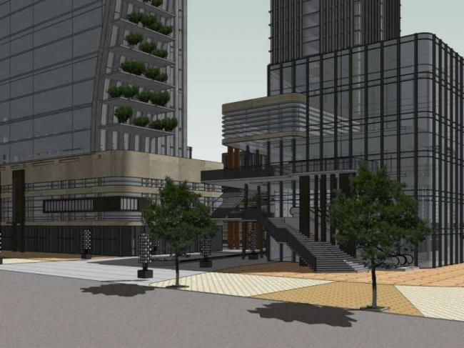 Sketchup综合体模型|多高层综合体，办公楼 ，商业，现代风格