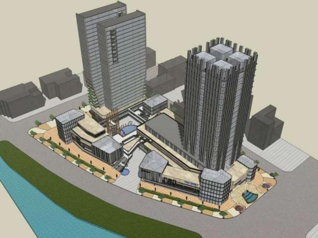 Sketchup综合体模型|多高层综合体，办公楼 ，商业，现代风格