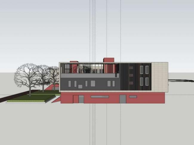Sketchup学校模型|多层天府世家北侧幼儿园学校，教育建筑，现代风格