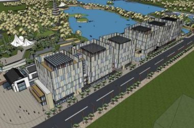 Sketchup商业模型|多层公园商业街，新中式风格-BIM建筑网