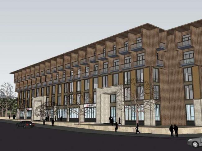 Sketchup办公模型|多层银行建筑，办公楼，古典风格