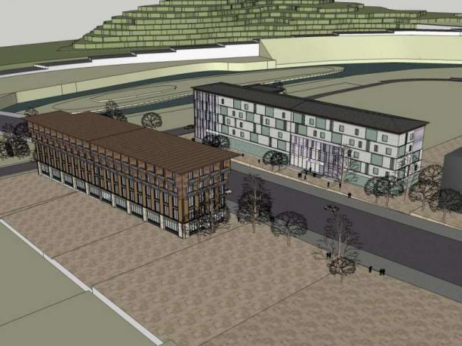 Sketchup办公模型|多层银行建筑，办公楼，古典风格