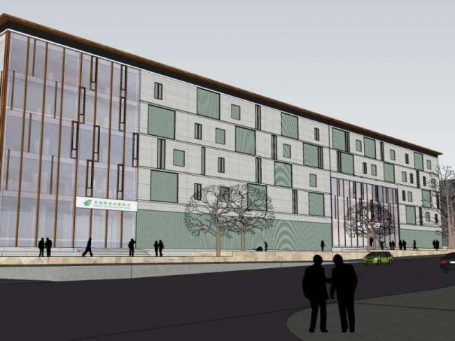 Sketchup办公模型|多层银行建筑，办公楼，古典风格