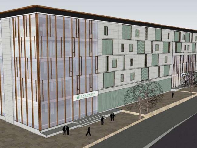 Sketchup办公模型|多层银行建筑，办公楼，古典风格