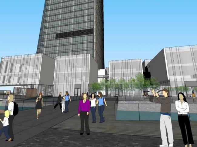 Sketchup办公模型|超高层办公楼，写字楼，现代风格