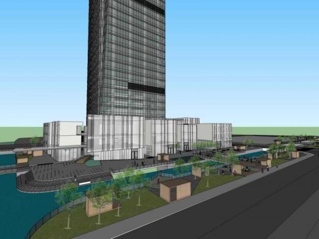 Sketchup办公模型|超高层办公楼，写字楼，现代风格