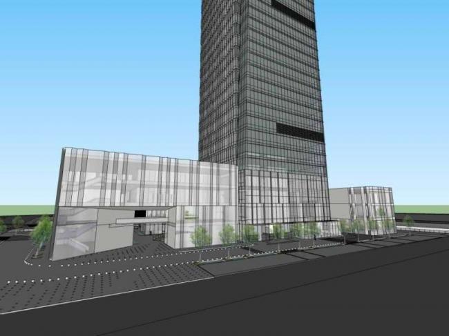 Sketchup办公模型|超高层办公楼，写字楼，现代风格