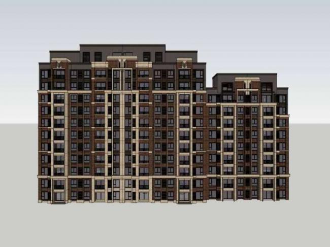 Sketchup住宅模型|高层住宅，西式古典风格
