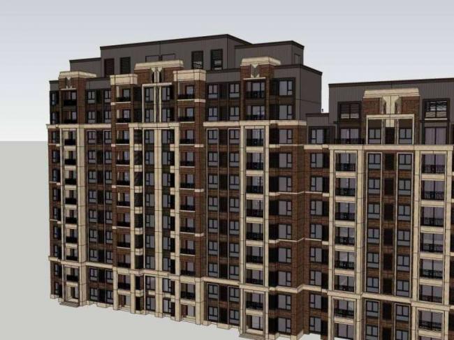 Sketchup住宅模型|高层住宅，西式古典风格