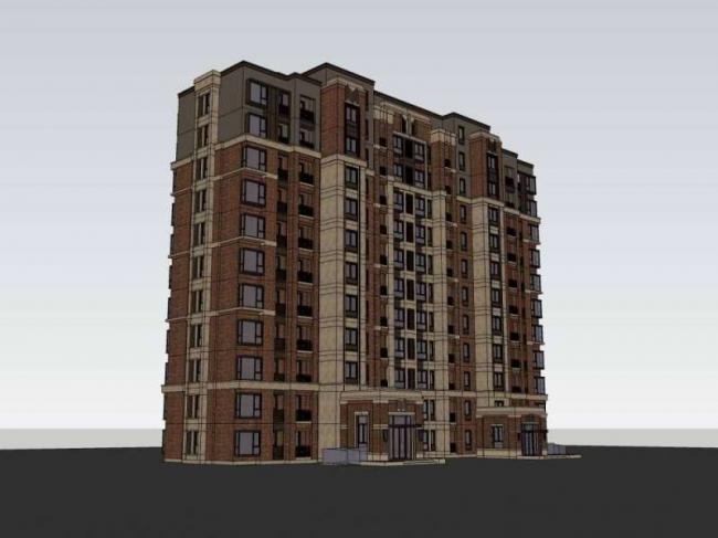 Sketchup住宅模型|高层住宅，西式古典风格