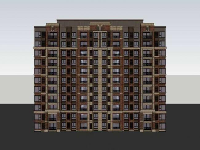 Sketchup住宅模型|高层住宅，西式古典风格