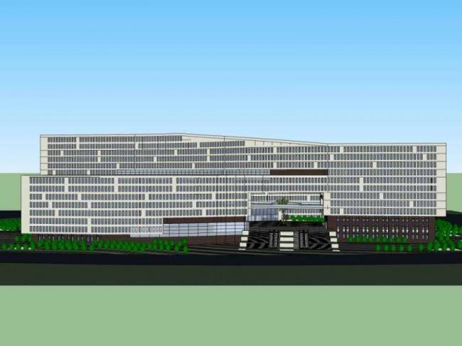 Sketchup办公模型|高层办公楼，现代风格