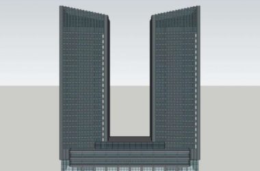 Sketchup办公模型|高层办公楼，古典风格-BIM建筑网