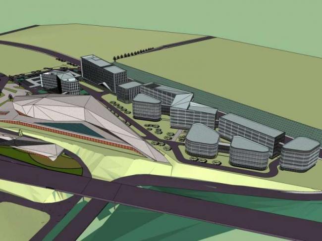 Sketchup商业模型|多层石材城，商业，现代风格