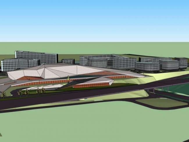 Sketchup商业模型|多层石材城，商业，现代风格