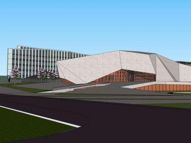 Sketchup商业模型|多层石材城，商业，现代风格