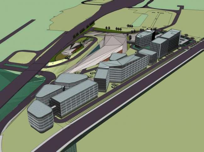 Sketchup商业模型|多层石材城，商业，现代风格