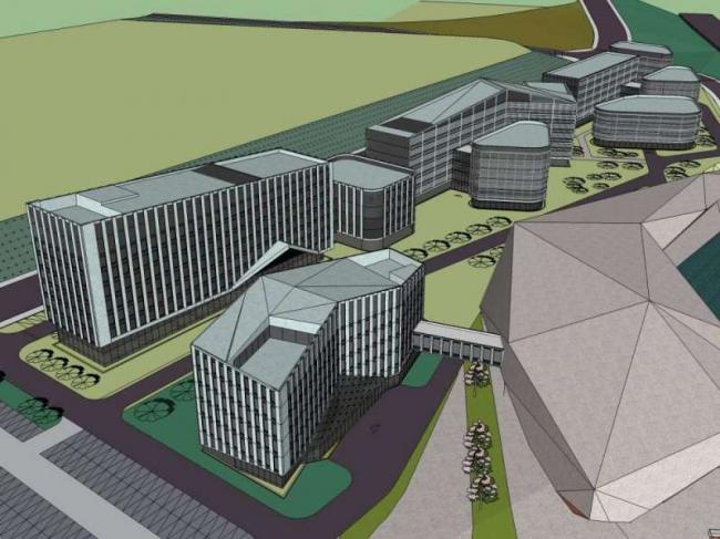 Sketchup商业模型|多层石材城，商业，现代风格