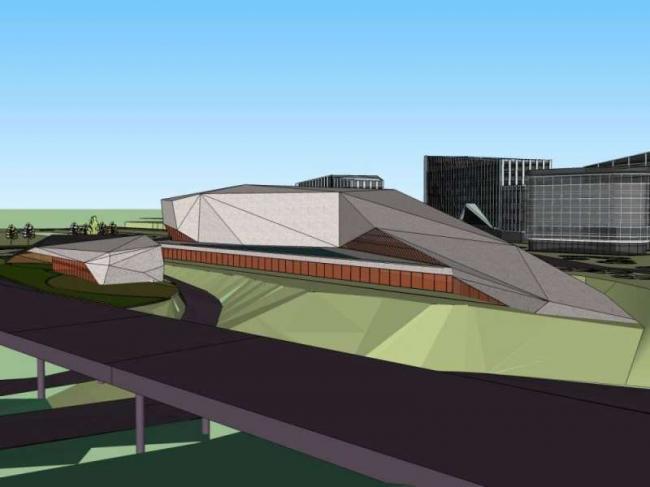 Sketchup商业模型|多层石材城，商业，现代风格