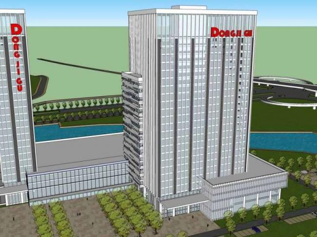 Sketchup办公模型|高层办公楼，现代风格