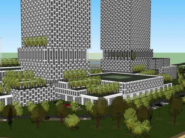 Sketchup办公模型|高层办公楼，商业，现代风格