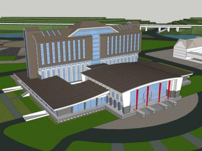 Sketchup办公模型|政府办公建筑，高层办公楼，古典风格