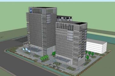 Sketchup办公模型|高层办公楼，古典风格-BIM建筑网