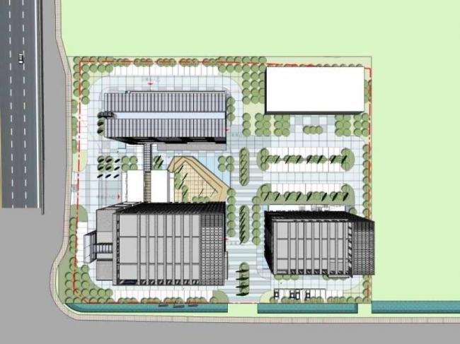 Sketchup办公模型|高层办公楼，古典风格