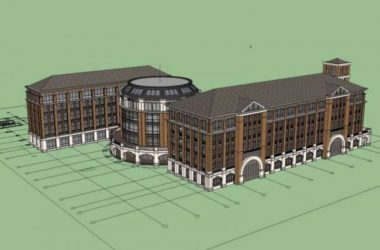 Sketchup学校模型|多层学校教学楼，校园教育建筑，古典风格-BIM建筑网