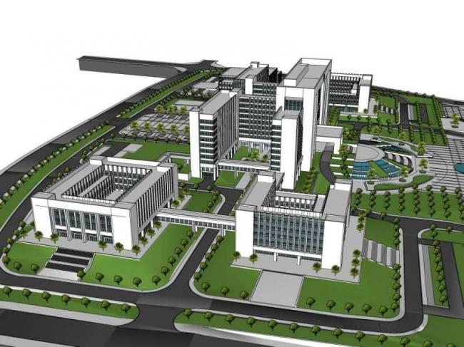 Sketchup办公模型|行政中心规划办公楼，多层高层，现代风格