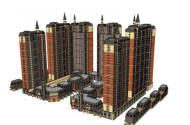 Sketchup住宅模型|高层住宅，底层商业，古典风格-BIM建筑网