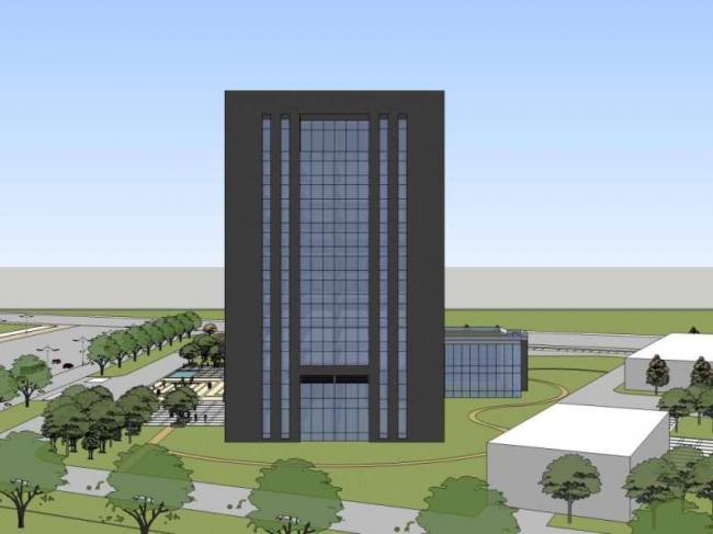 Sketchup办公模型|高层办公楼，现代风格