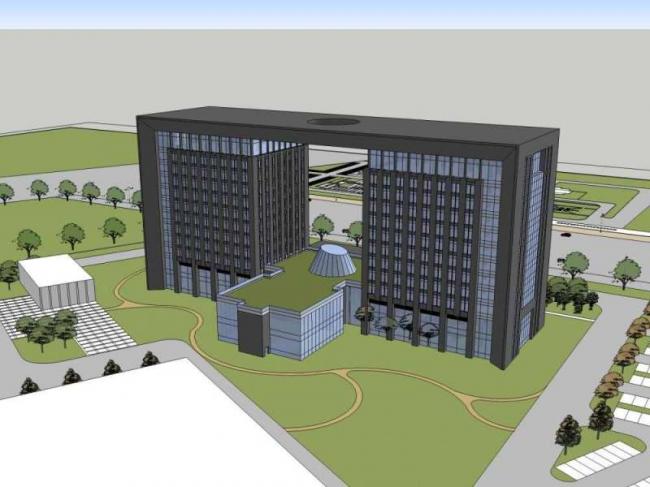 Sketchup办公模型|高层办公楼，现代风格