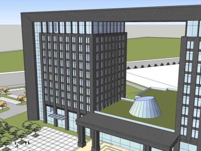 Sketchup办公模型|高层办公楼，现代风格